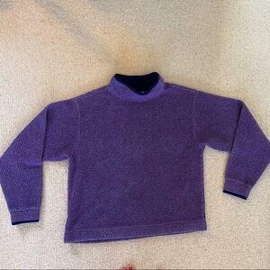 L.L. Bean Cozy Purple Cowl Neck Sweater